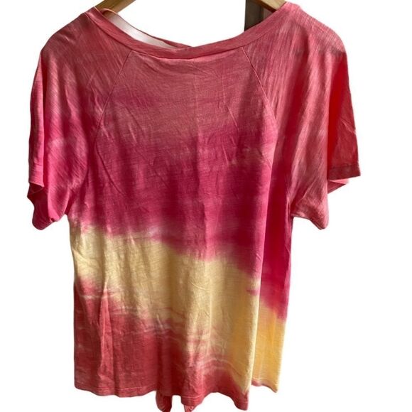 Cable and Gauge Tie Front Tie Dye Short Sleeve Tee - Picture 5 of 10